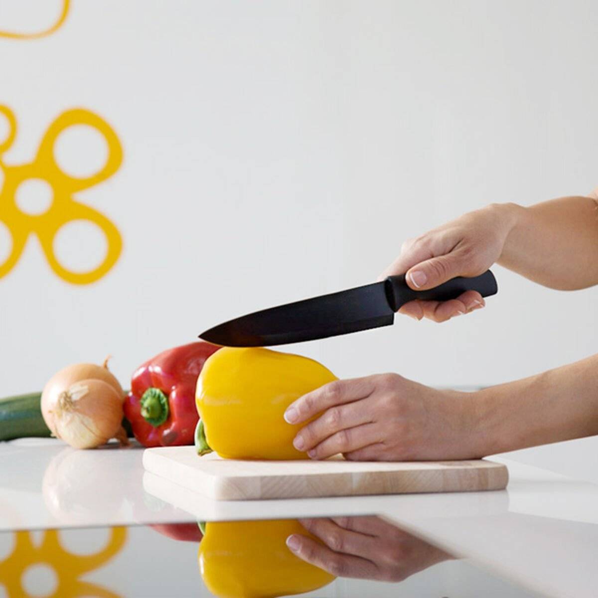 Cuchillo de Mesa Bravissima Kitchen Set de 7 cuchillos Titanium 4