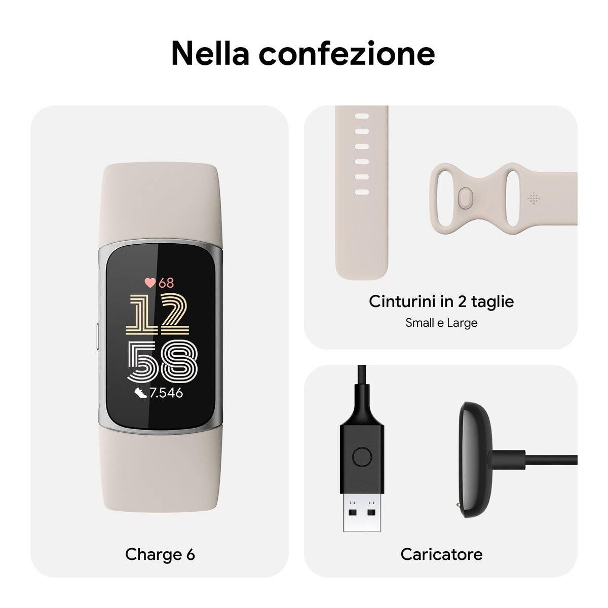 Reloj Hombre Fitbit Charge 6 Blanco 4