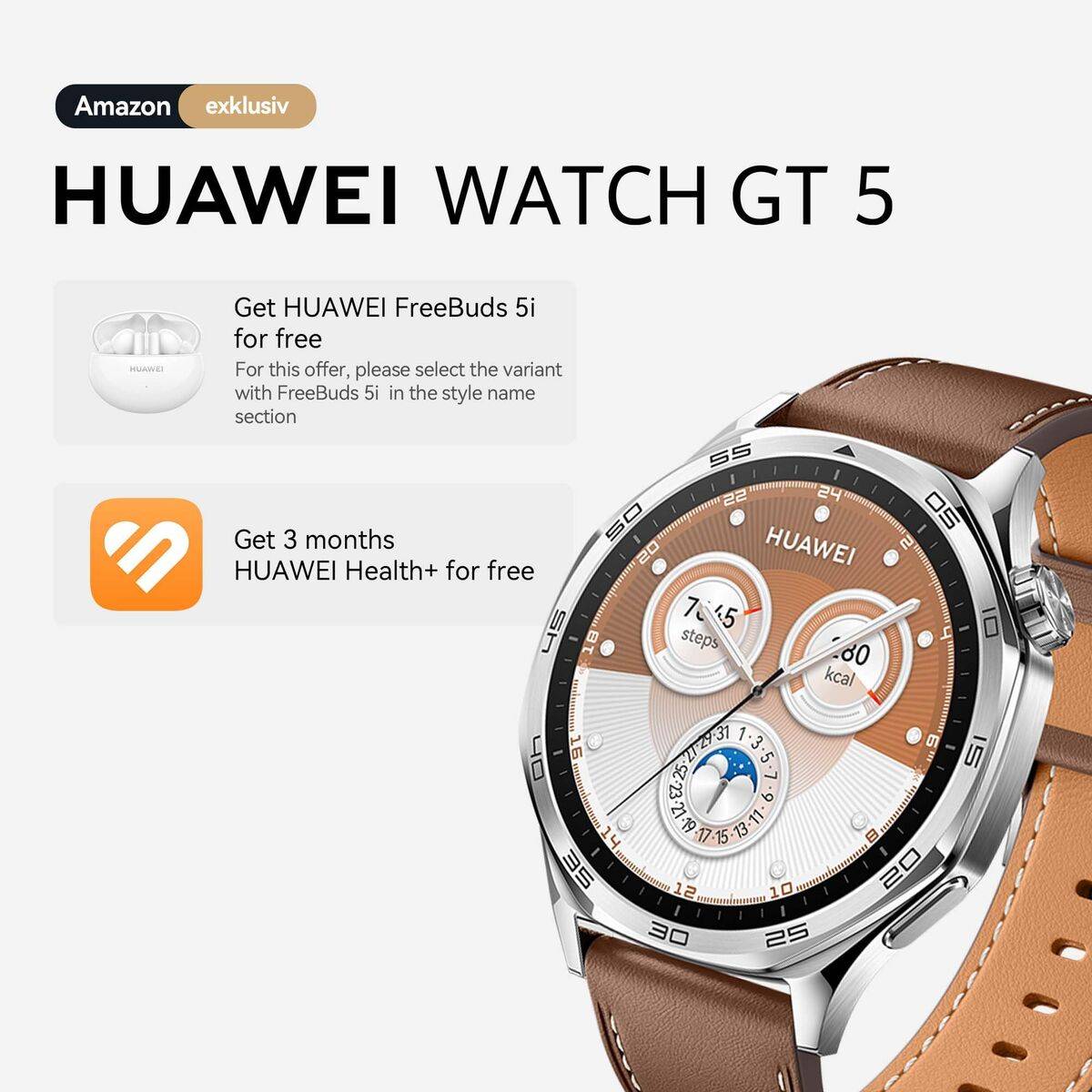 Smartwatch Huawei Watch GT 5 Marrón 1,5'' 46 mm Ø 46 mm 3