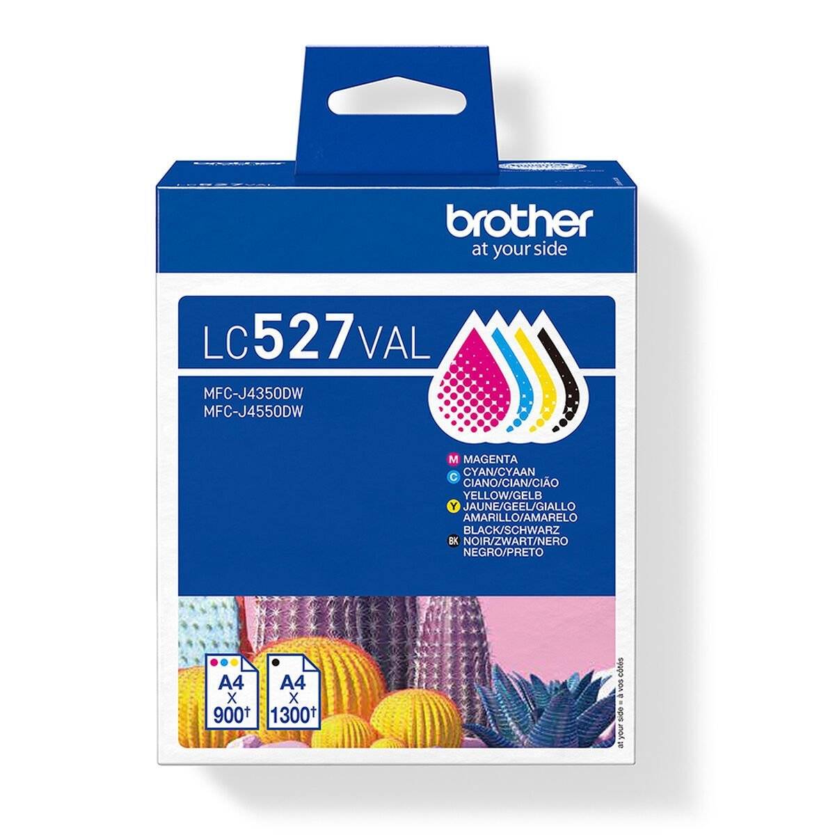 Cartucho de Tinta Original Brother LC527VAL Amarillo Multicolor (4 Unidades) 1