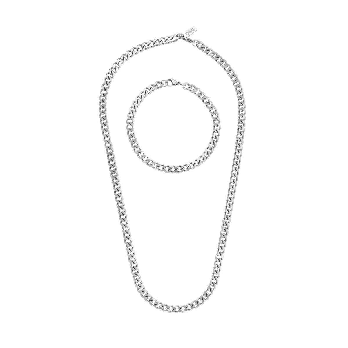 Conjunto de collar y pulsera One Jewels OAMN4201SS Plateado 1