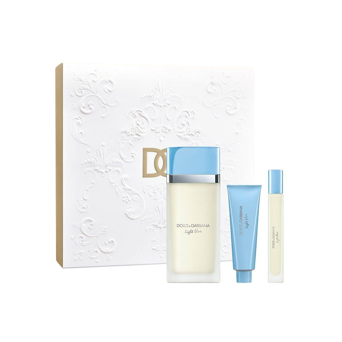 Set de Perfume Mujer Dolce & Gabbana LIGHT BLUE POUR FEMME 3 Piezas 1