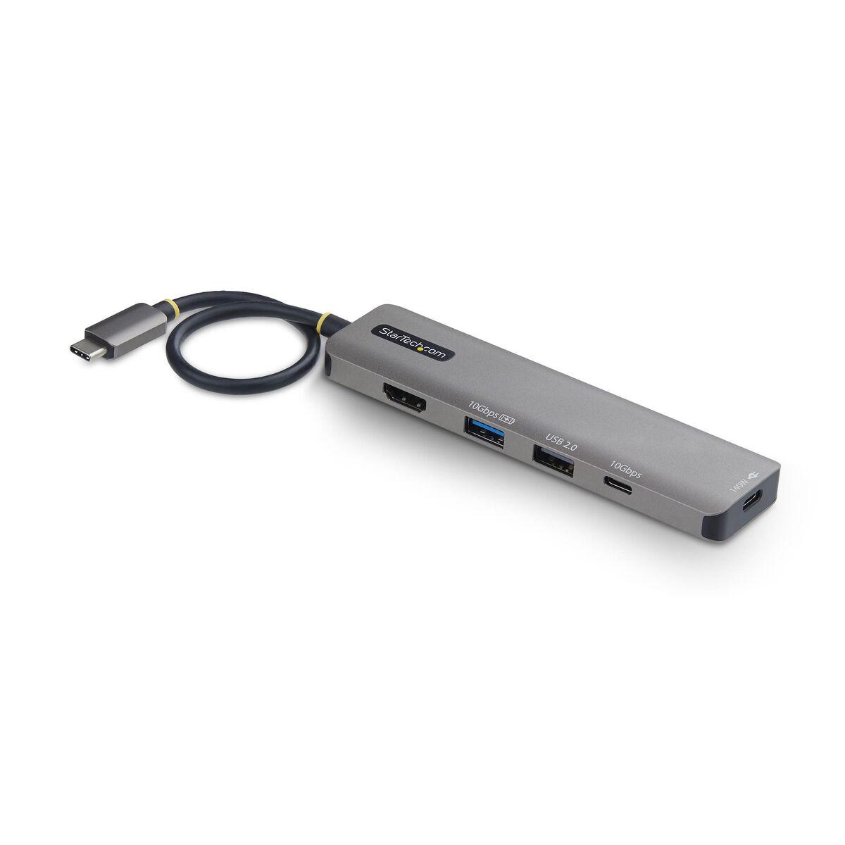 Hub USB Startech 164B-USBC-MULTIPORT Gris