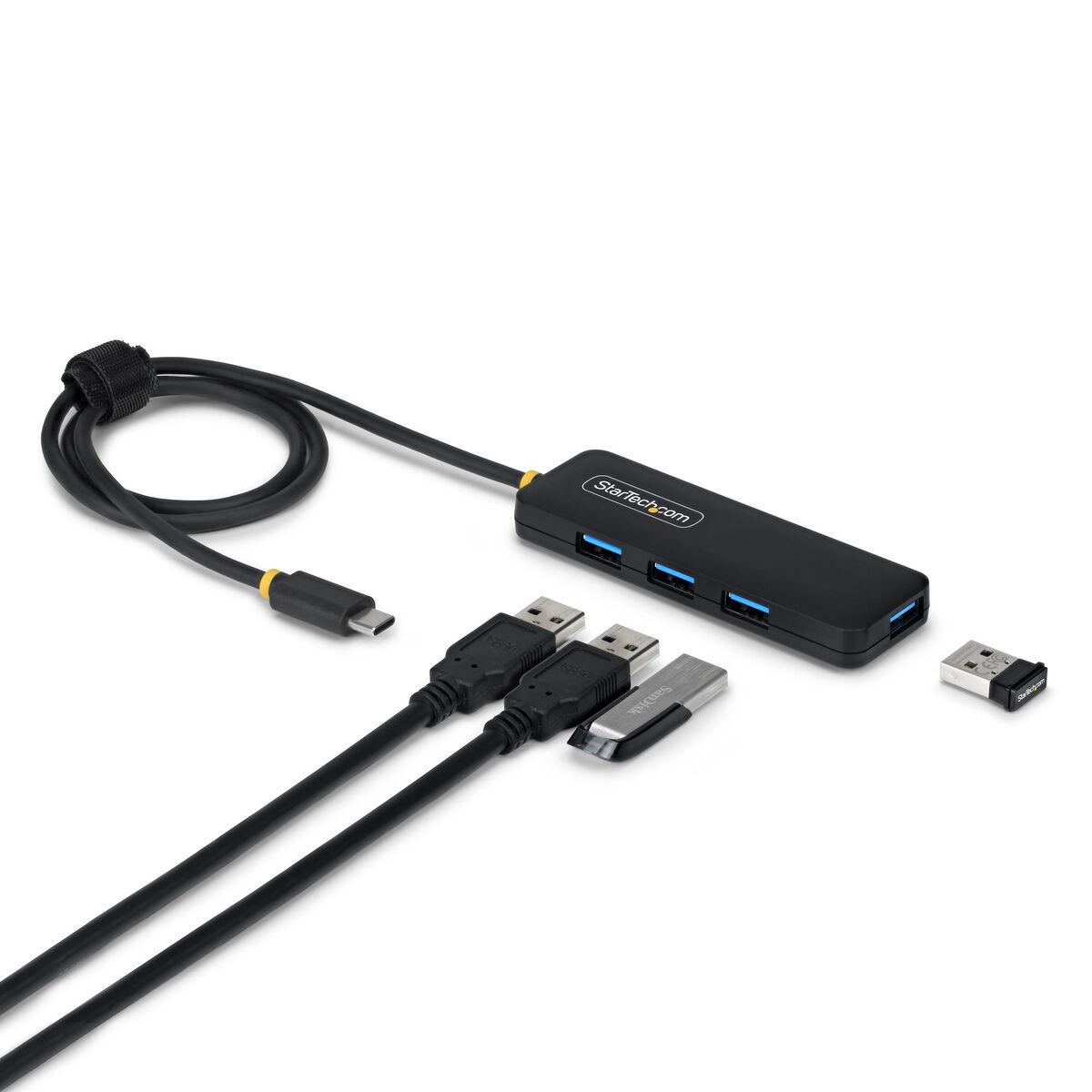 Hub USB Startech H5C4A-USB-HUB-2 Negro