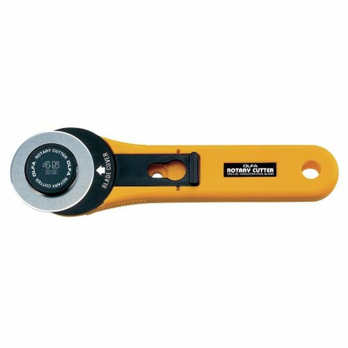 Cúter rotativo Olfa 45 X 0,3 MM Amarillo Acero Inoxidable Circular