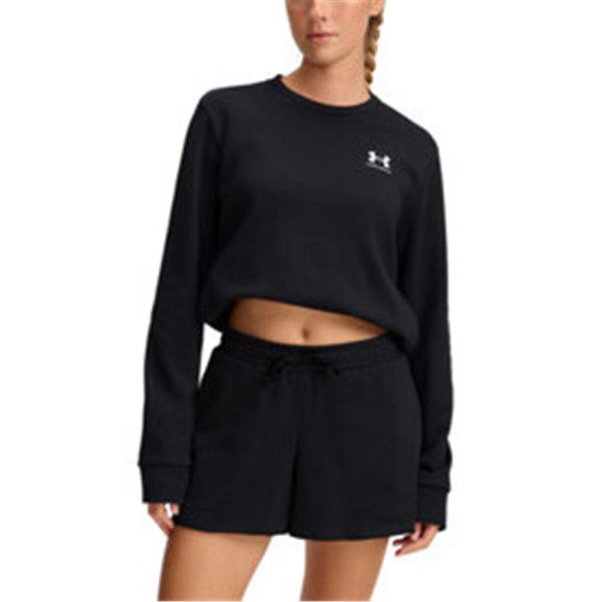 Sudadera sin Capucha Mujer Under Armour Rival Terry Crew Negro