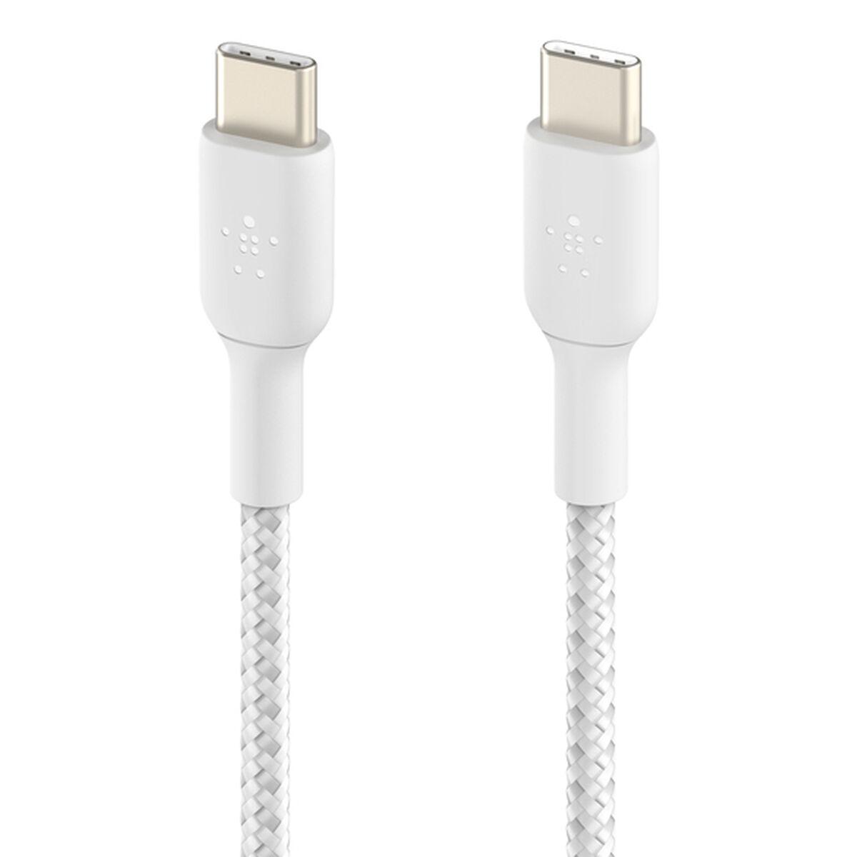 Cable USB-C a USB-C Belkin CAB004BT2MWH Blanco 2 m