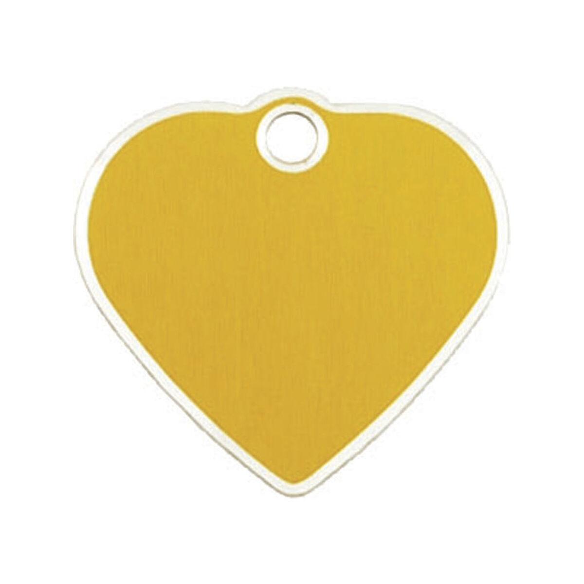 Placa identificativa para collar Imarc Dorado Corazón Aluminio