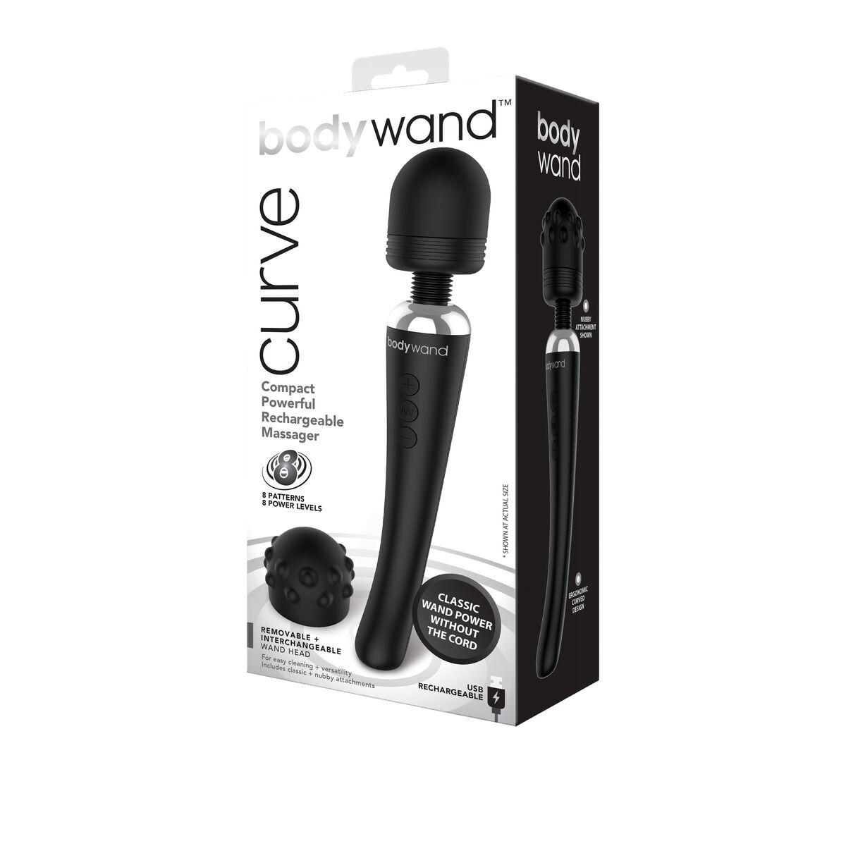 Masajeador Curve Bodywand Bodywand Curve Negro