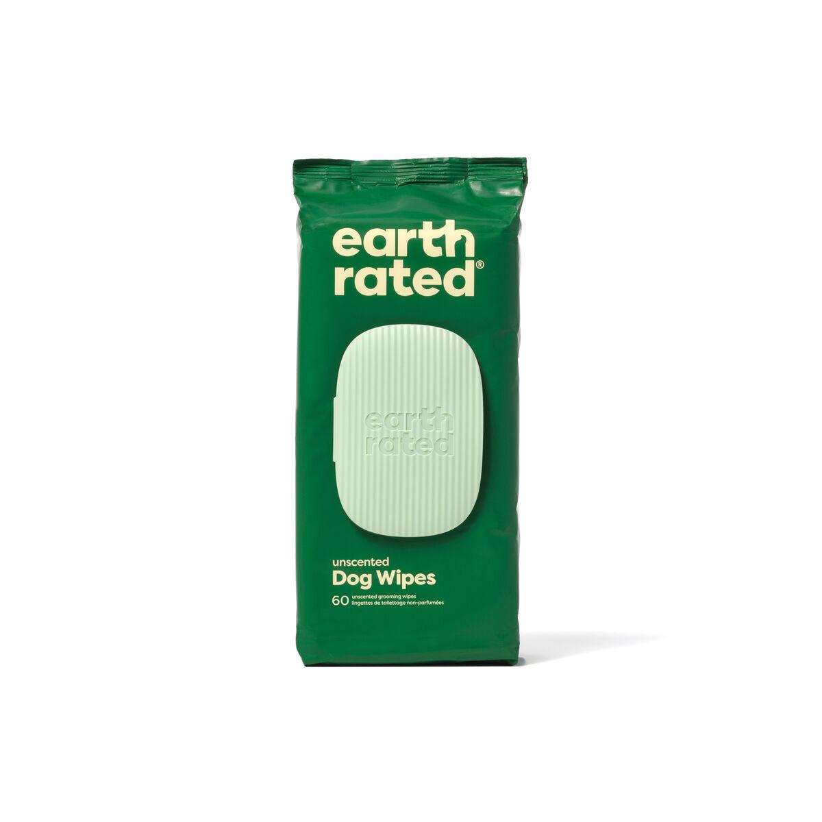 Toallitas Húmedas para Mascotas Earth Rated Sin perfume (60 Piezas)