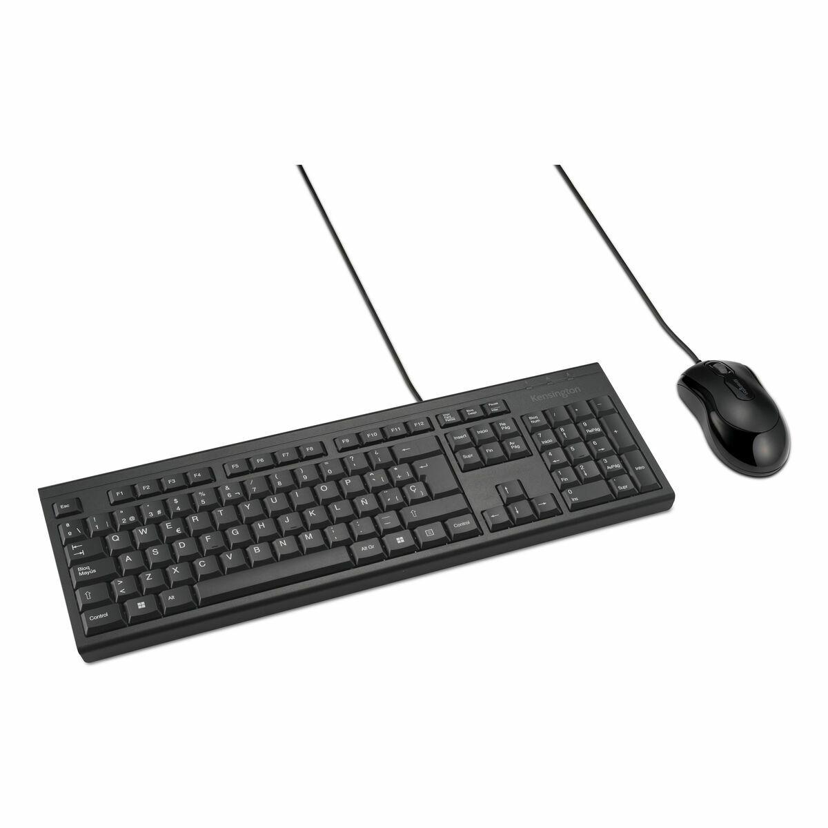 Teclado y Ratón Kensington KM100 Negro Español QWERTY
