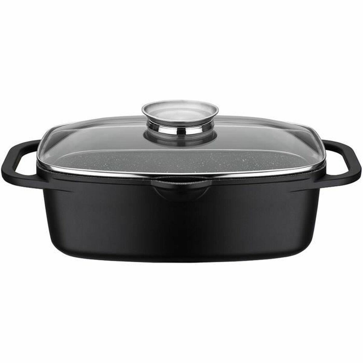 Cacerola Con Tapa Baumalu Negro Cerámica