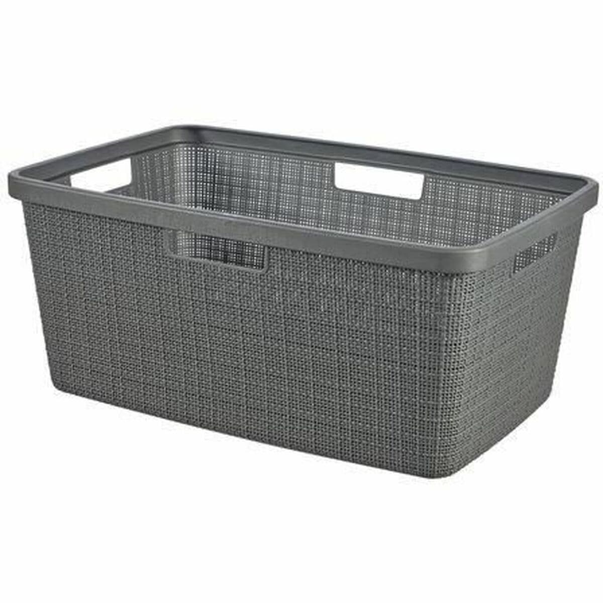 Cesta Multiusos Curver Gris oscuro Yute Plástico