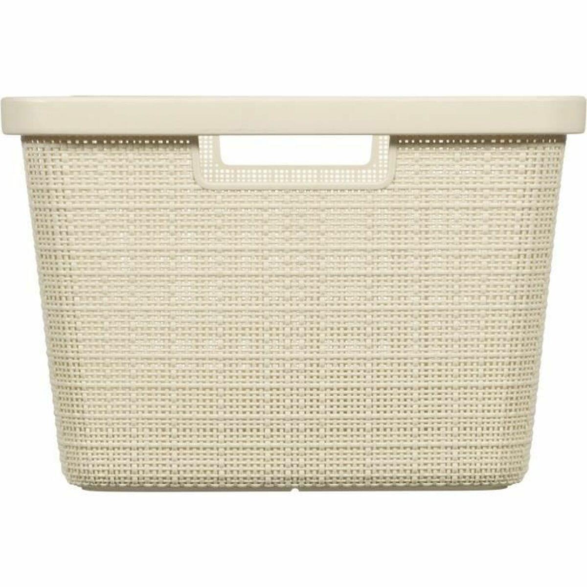 Cesto para la Ropa Curver Yute Blanco Plástico 45 L