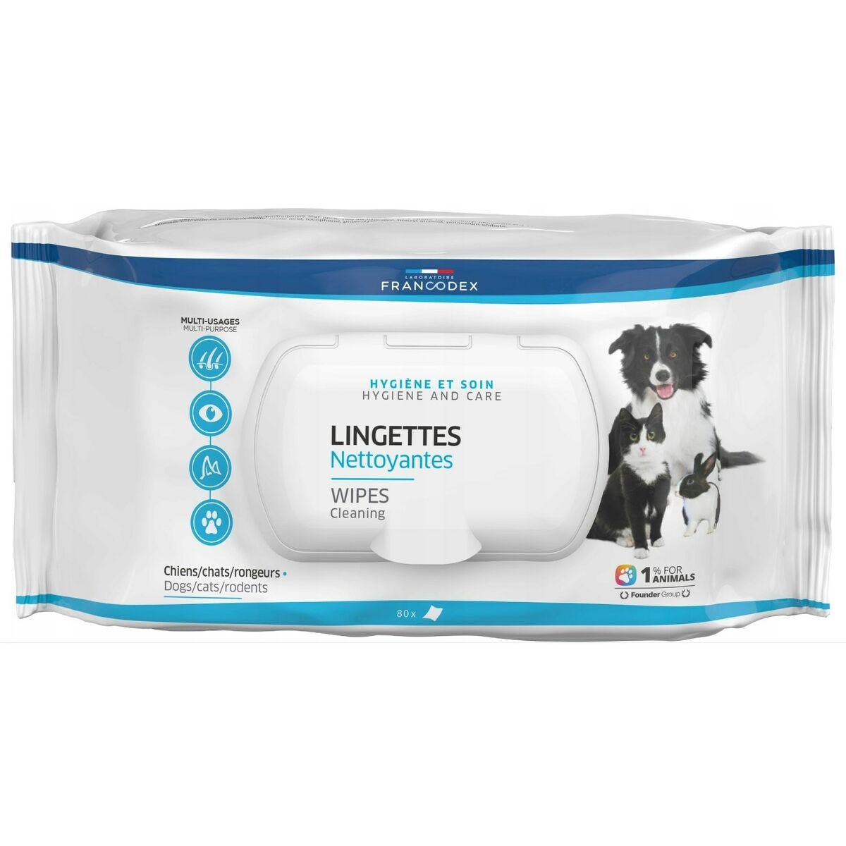 Toallitas Húmedas para Mascotas Francodex FR172205 80 uds 80 Unidades (80 Piezas)