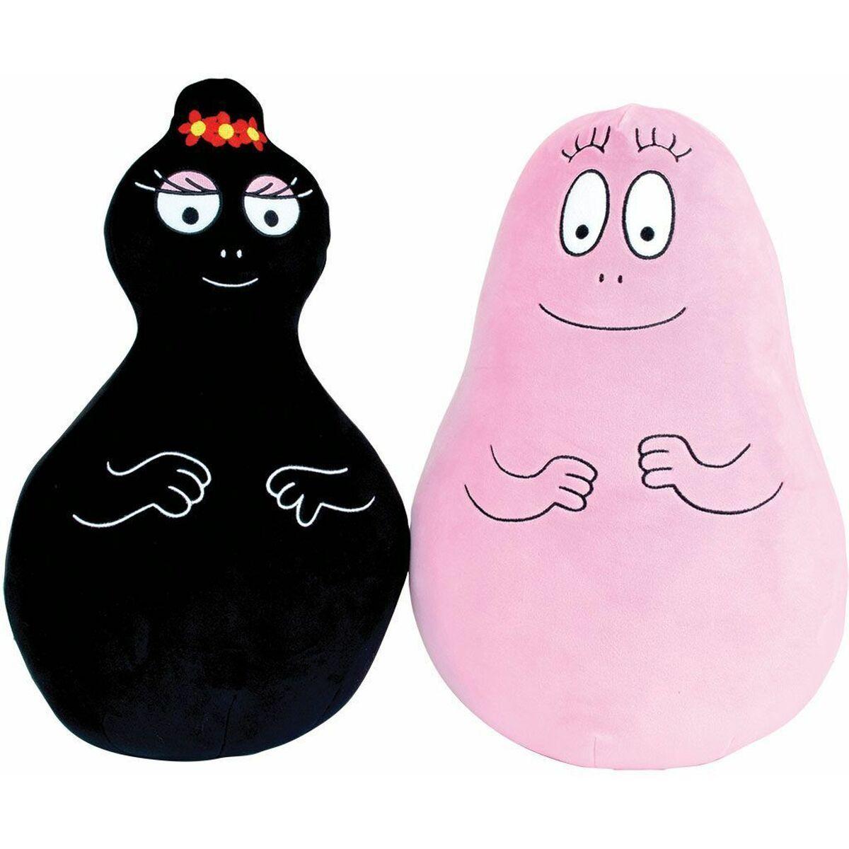 Set de cojines Jemini Barbapapa & Barbamama Negro Rosa 40 cm Felpa 2 Piezas