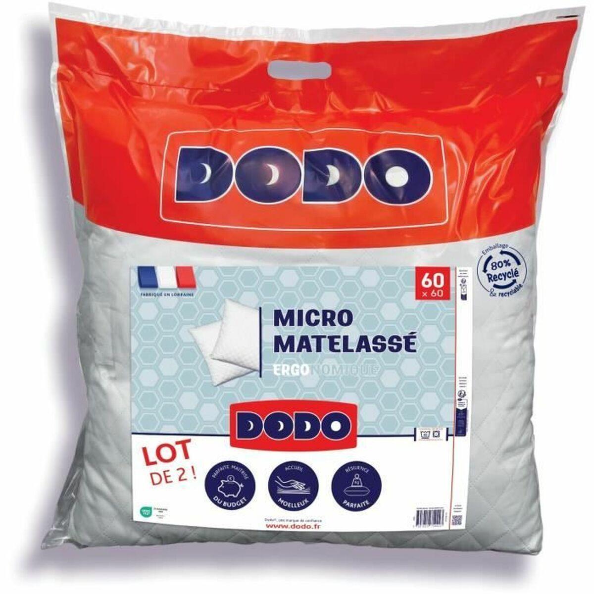 Almohada DODO Blanco 60 x 60 cm (2 Unidades)