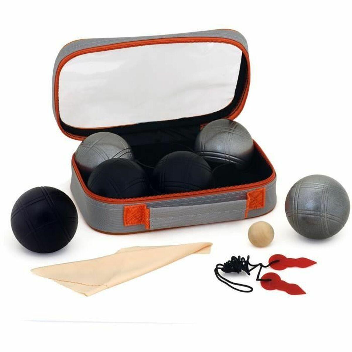 Juego de Petanca Negro Plateado Acero (6 Unidades)