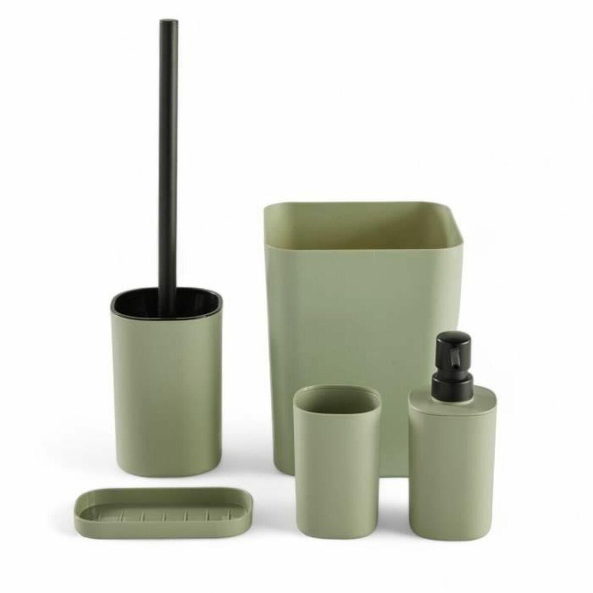 Set de Baño TODAY HOY Verde Plástico Moderno (5 Unidades)