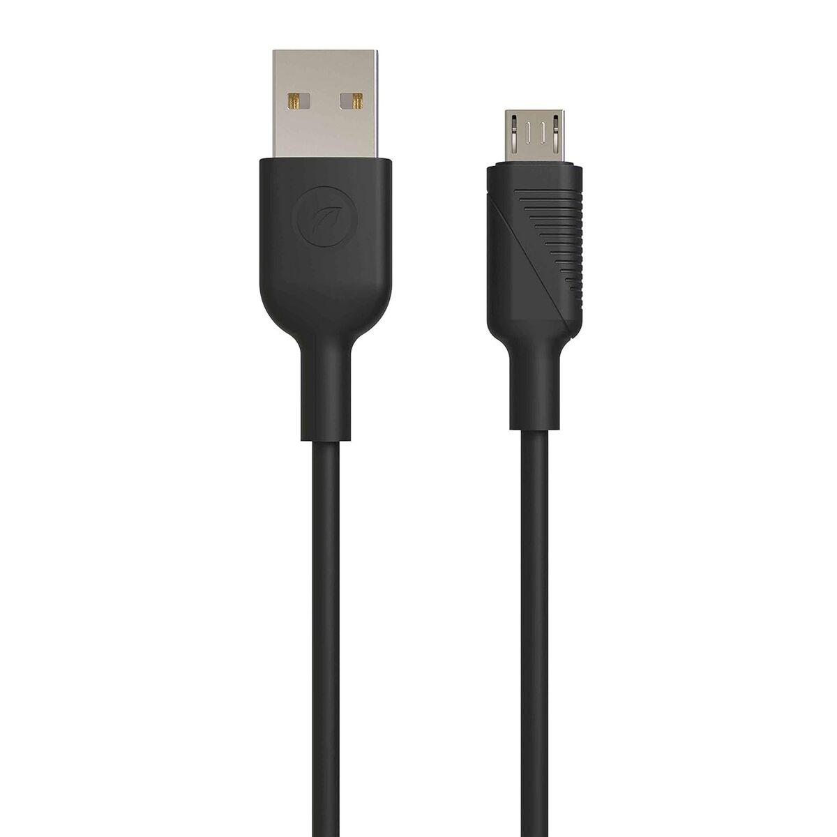 muvit for change cable USB a Micro USB 2,4A/10W 1,2m negro