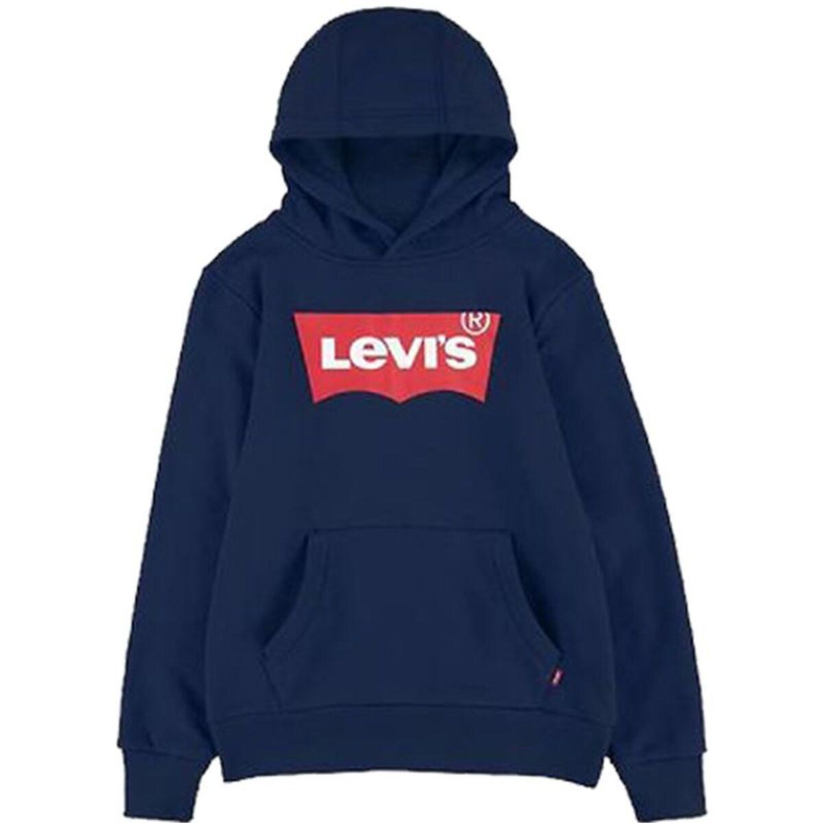 Sudadera con Capucha Niño S KNIT TOP Levi's LVB-BATWING SCREENPRINT HOODIE Azul marino