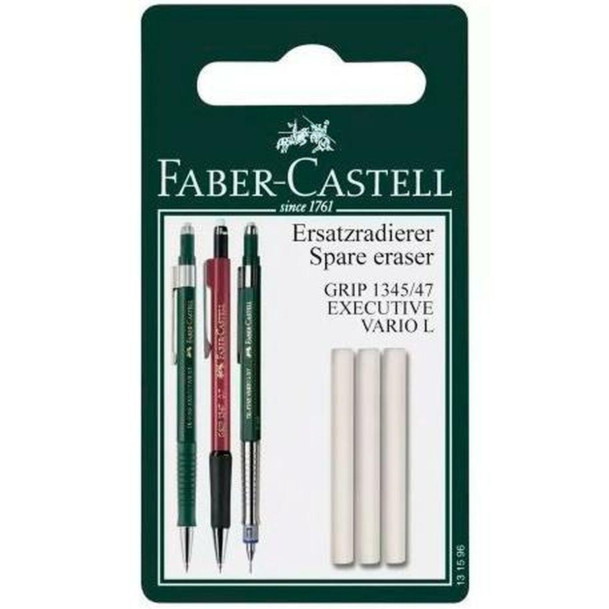 Set de Gomas de Borrar Faber-Castell Blanco 3 Piezas (5 Unidades) (3 Unidades)