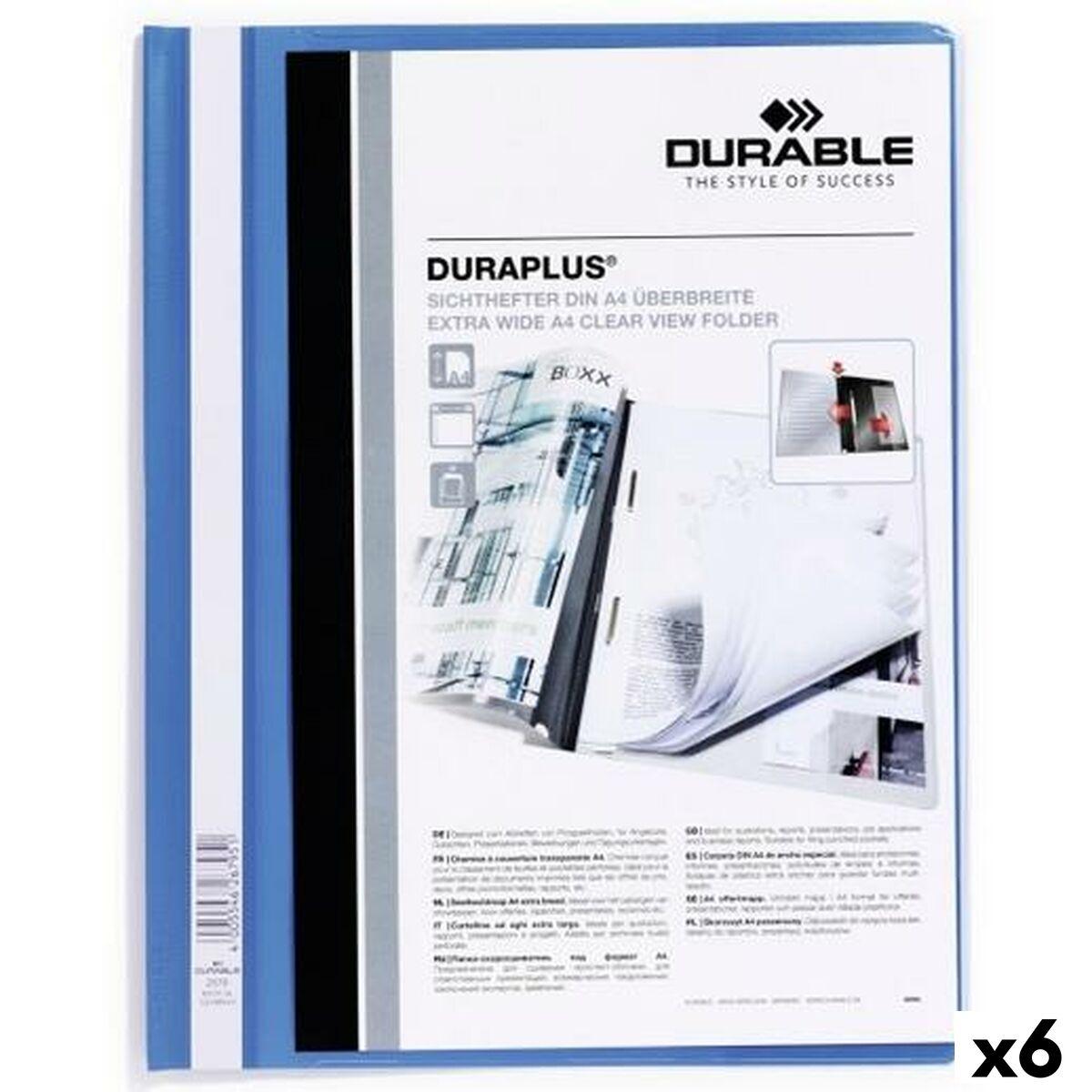 Carpeta Durable DURAPLUS Azul Transparente A4 25 Piezas (6 Unidades)