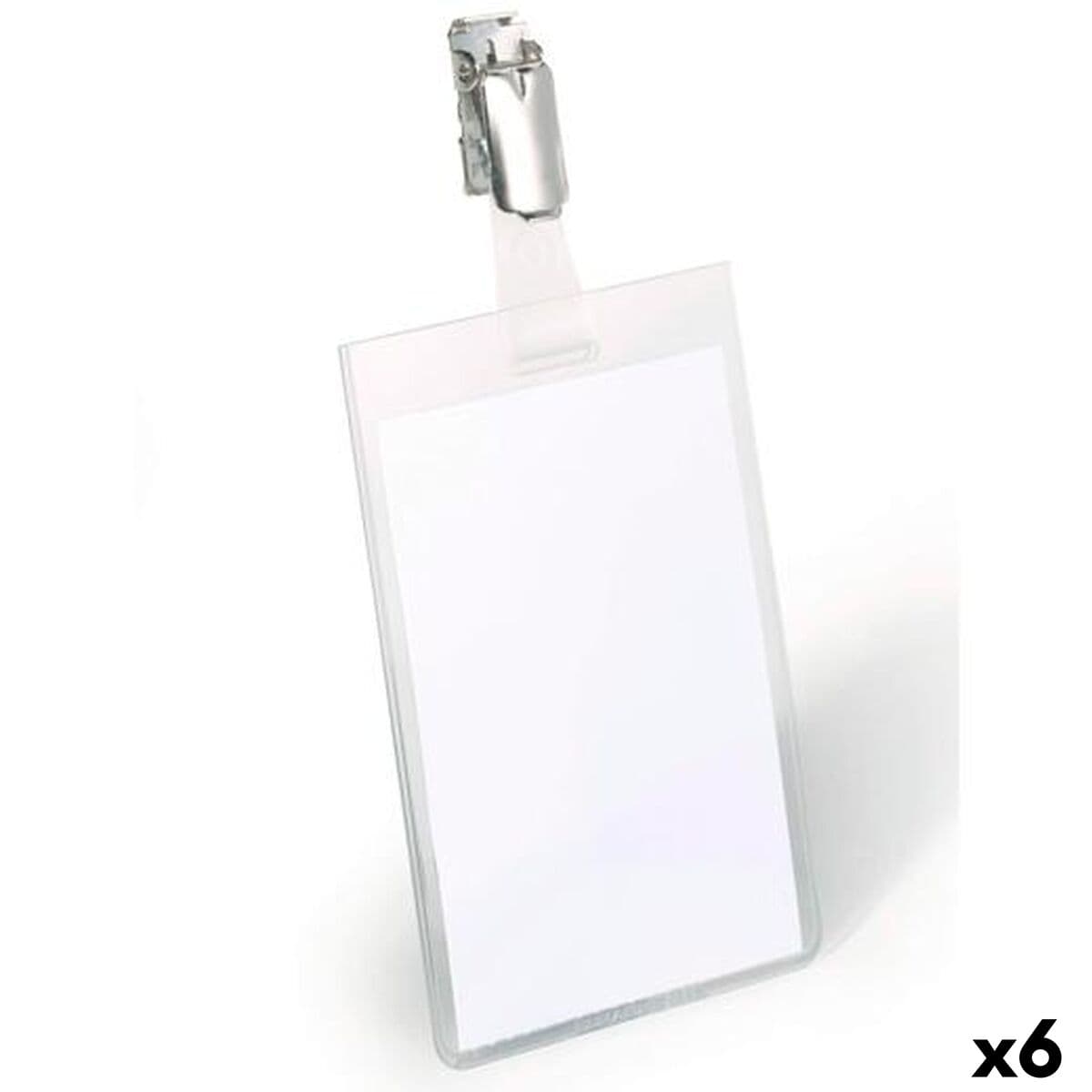 Funda para Tarjeta Identificativa Durable Transparente Plástico 9 x 6 cm 25 Piezas (6 Unidades)