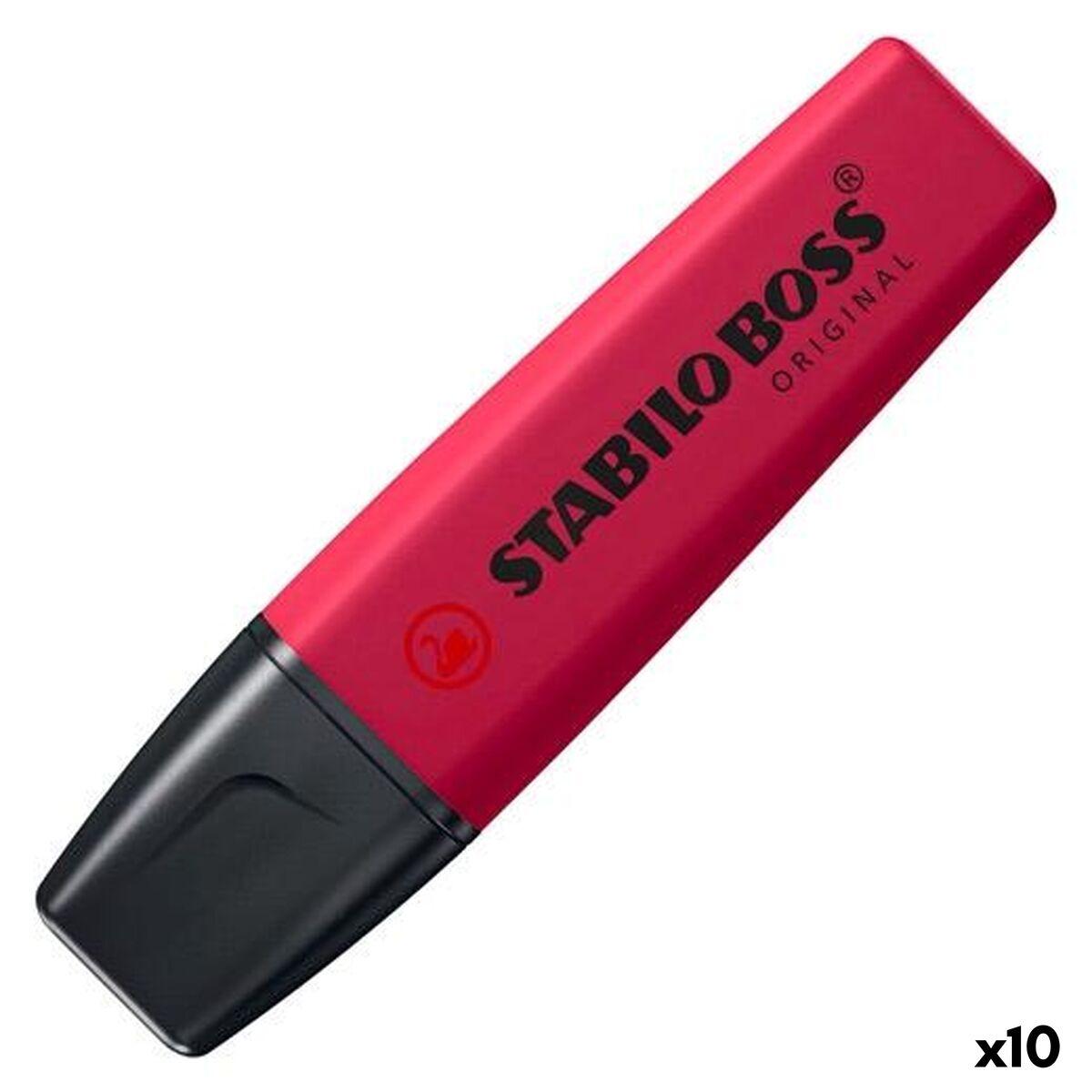 Marcador Fluorescente Stabilo NATURECOLORS WILDFLOWER Rojo (10 Unidades)