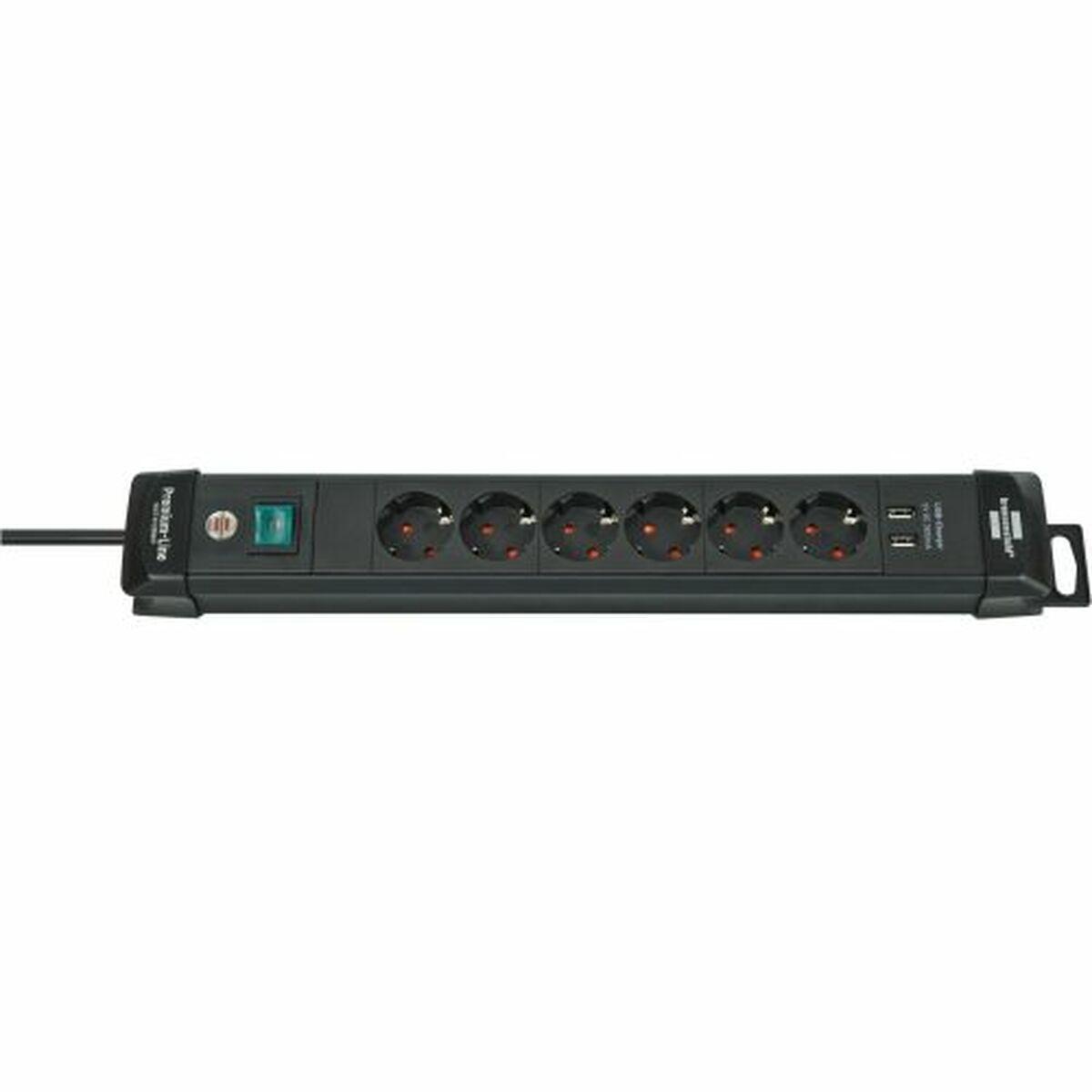 Regleta Enchufes 6 Tomas con Interruptor Brennenstuhl Premium-Line 3600 W (3 m)