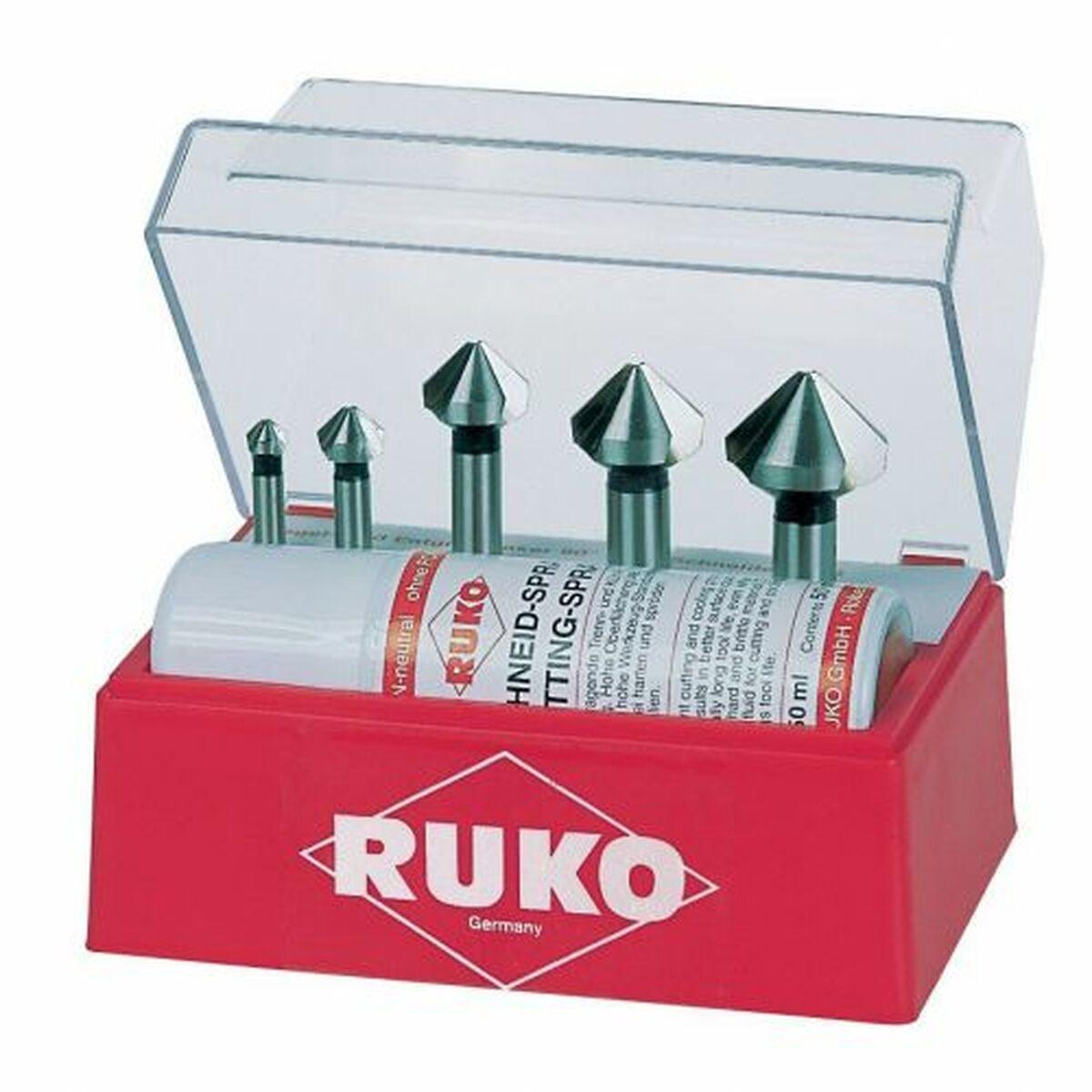 Juego de avellanadores RUKO 102142A DIN 335 Acero de alta velocidad (HSS) 5 Piezas