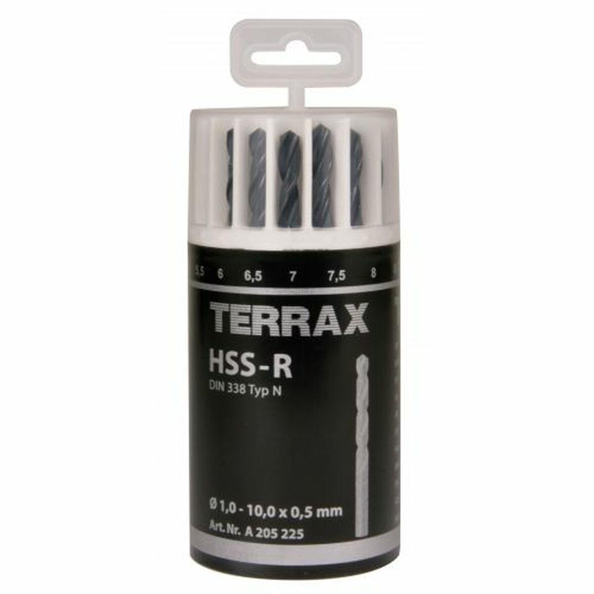 Set de brocas TERRAX Estuche DIN 338 19 piezas (10 Unidades)