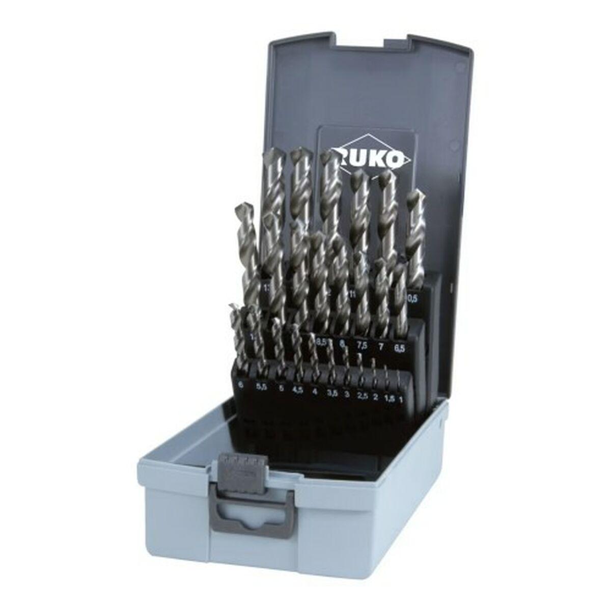 Set de brocas RUKO 9 mm 13 mm 10 mm 6 mm 3 mm 7 mm 12 mm 5 mm 4 mm 2 mm 8 mm 1,5 mm 2,5 mm 3,5 mm 4,5 mm 5,5 mm 1 mm 11 mm 8,5 m