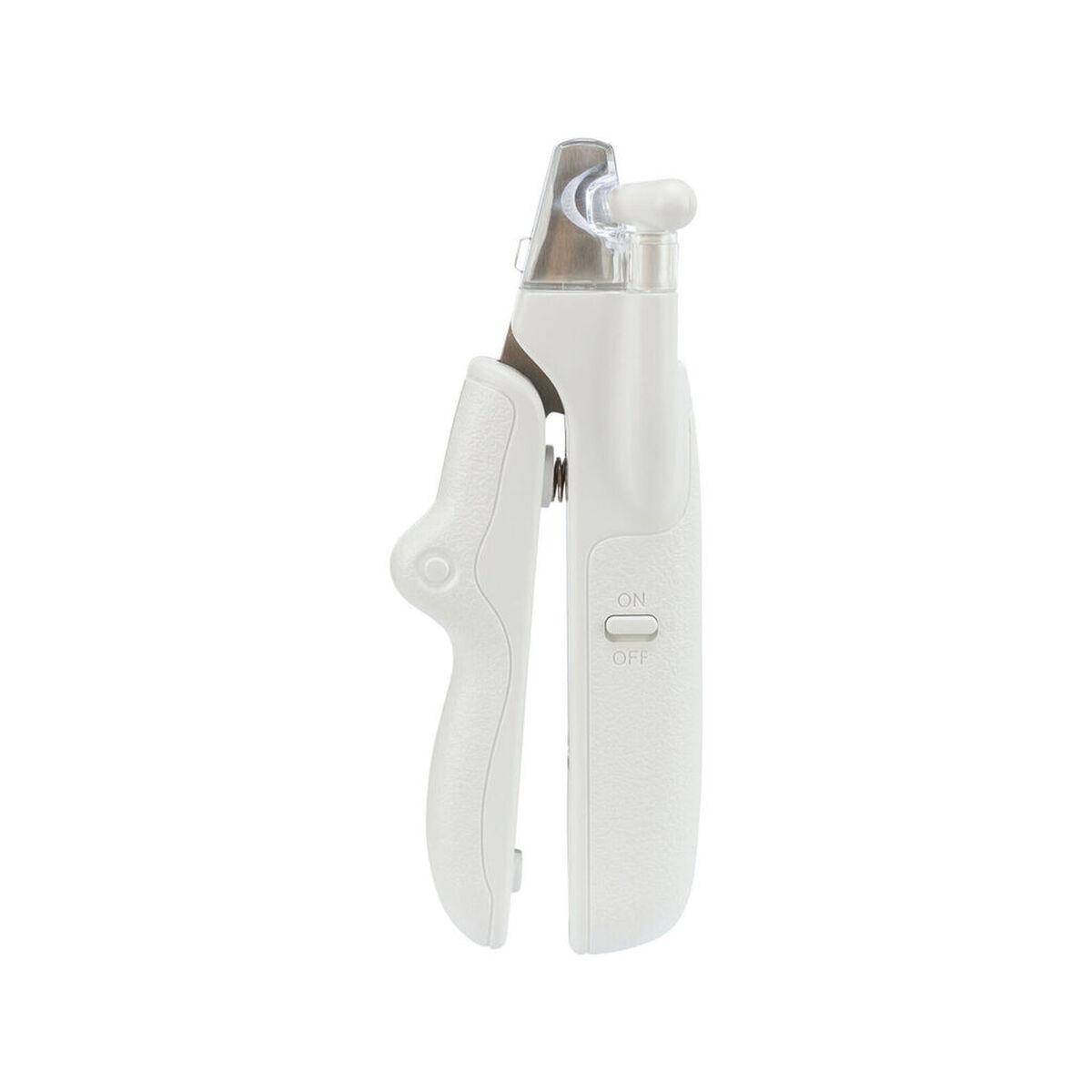 Cortaúñas con LED para Mascotas Trixie Acero Inoxidable Plástico 15 cm Blanco