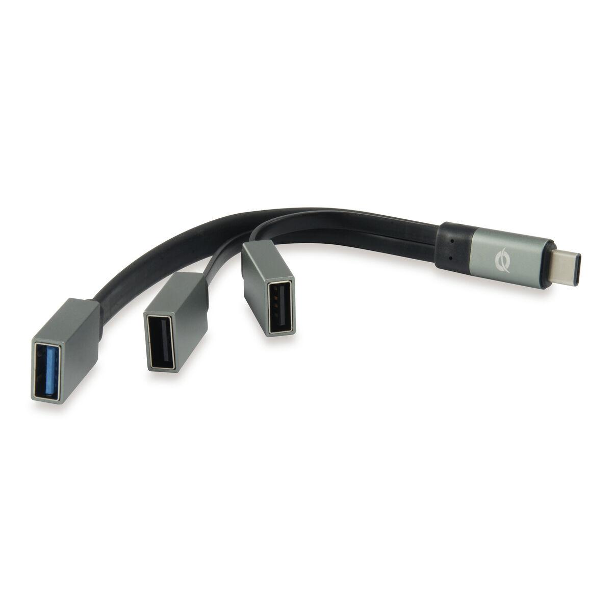 Hub USB Conceptronic 110514407 Gris