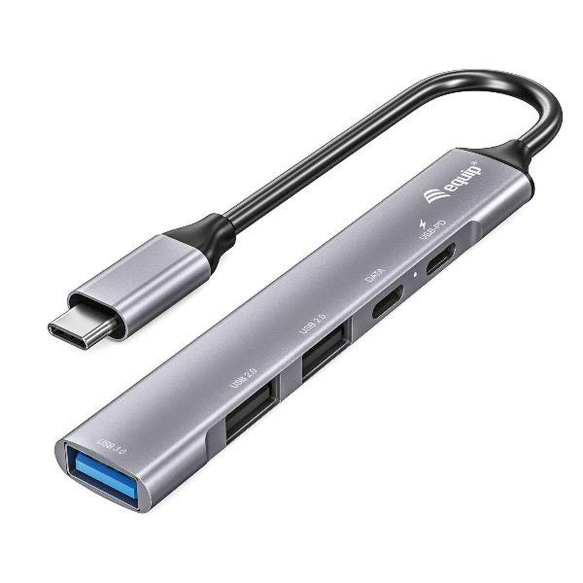Hub USB-C 7 Puertos Equip 12896207101 Aluminio