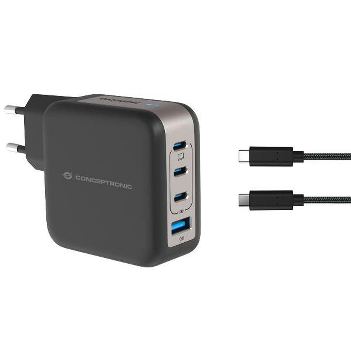 Cargador de Pared Conceptronic 120550903101 Negro 100 W