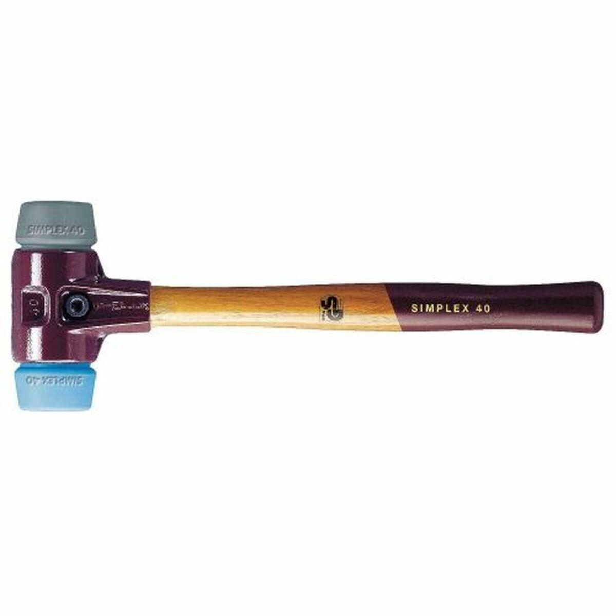 Maza de plástico Halder Simplex Azul Gris TPE