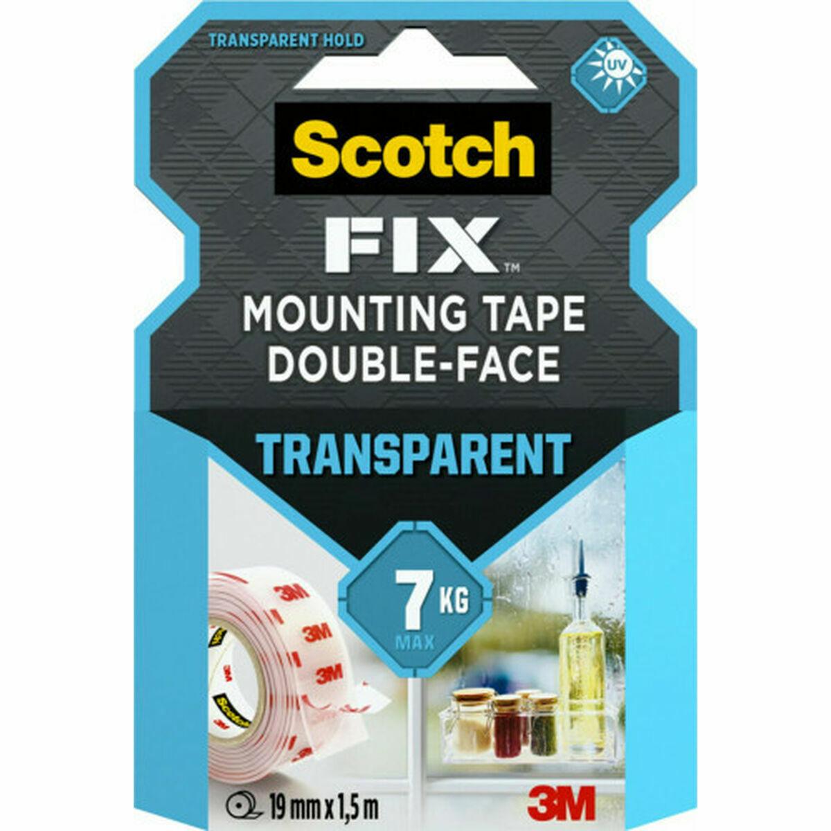 Cinta de Doble Cara Scotch Transparente 19 mm x 1,5 m