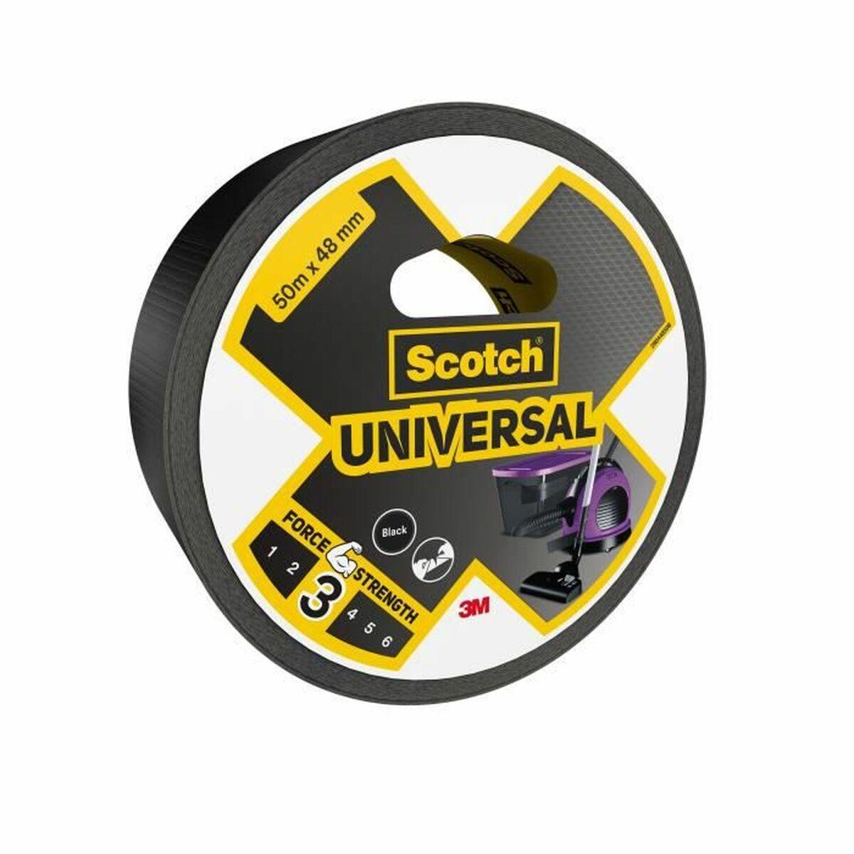 Cinta americana Scotch Negro 50 m x 48 mm (6 Unidades)