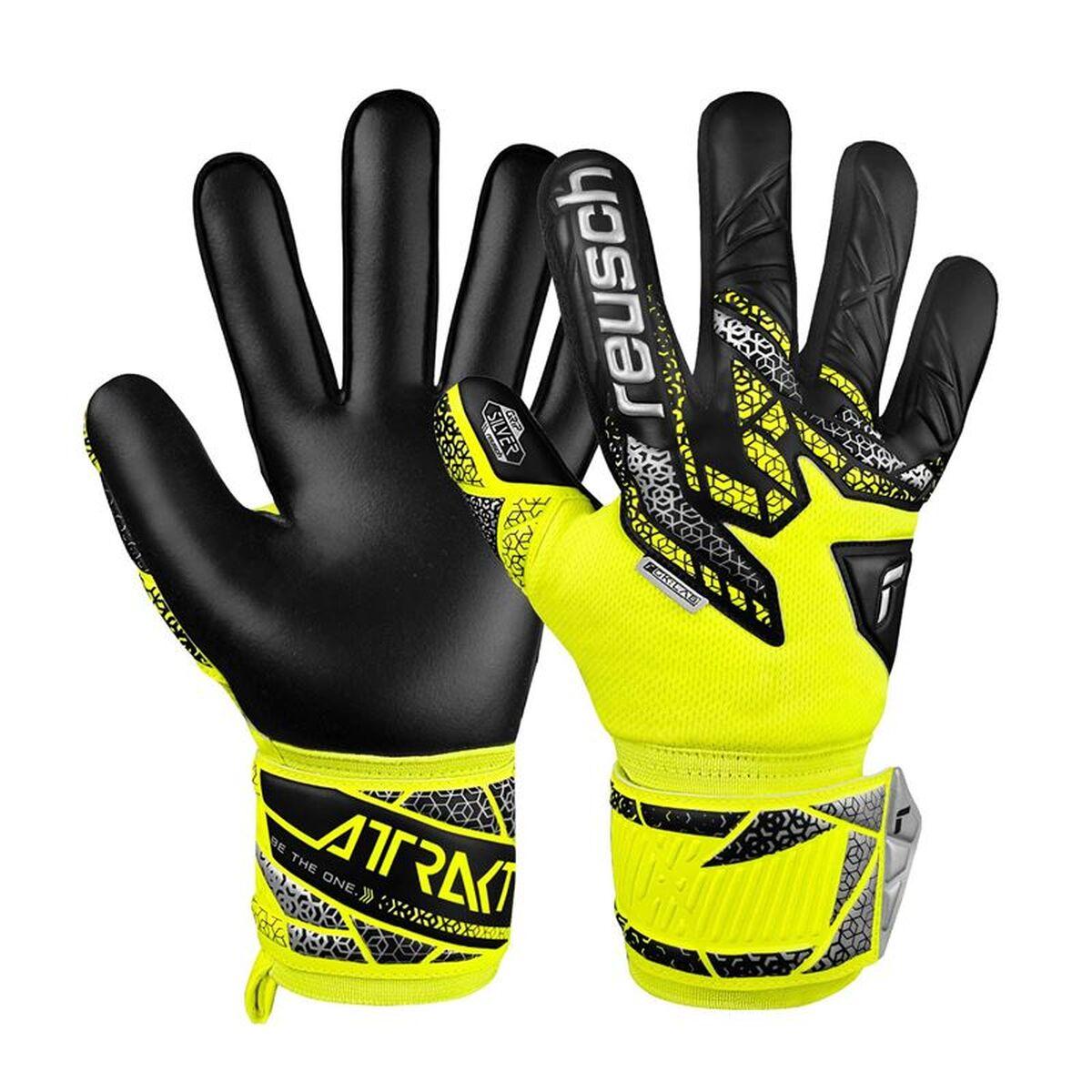 Guantes de Portero Reusch Attrakt Silver safe Amarillo Negro Adultos