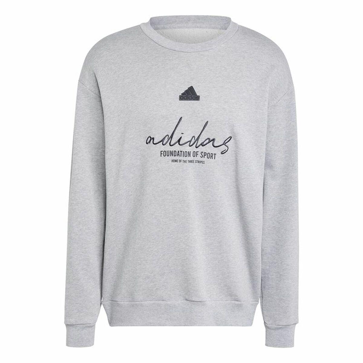Sudadera sin Capucha Hombre Adidas Brand Love French Terry Gris