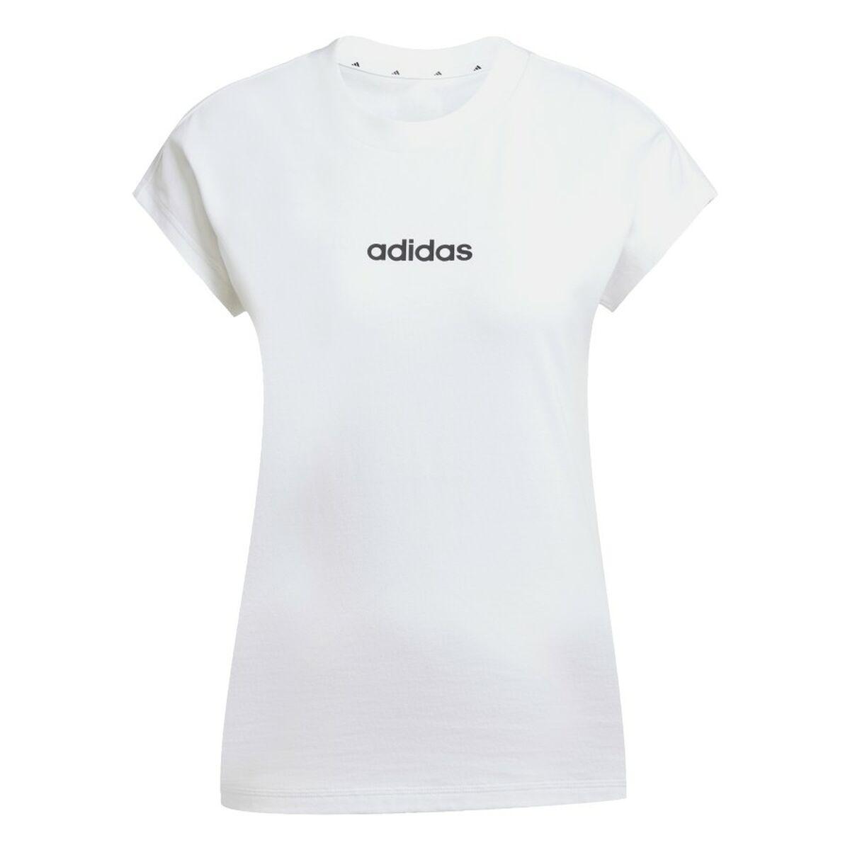 Camiseta de Manga Corta Mujer Adidas W LIN SJ T JC8239 Blanco