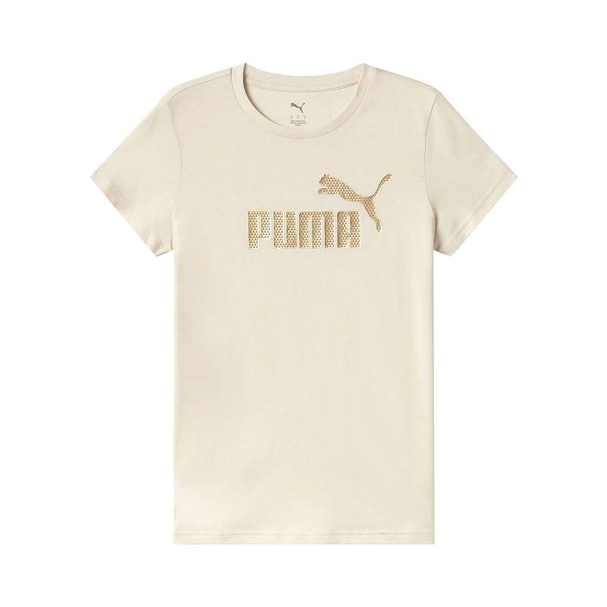 Camiseta de Manga Corta Hombre Puma Essentials+ Textured Foil Beige