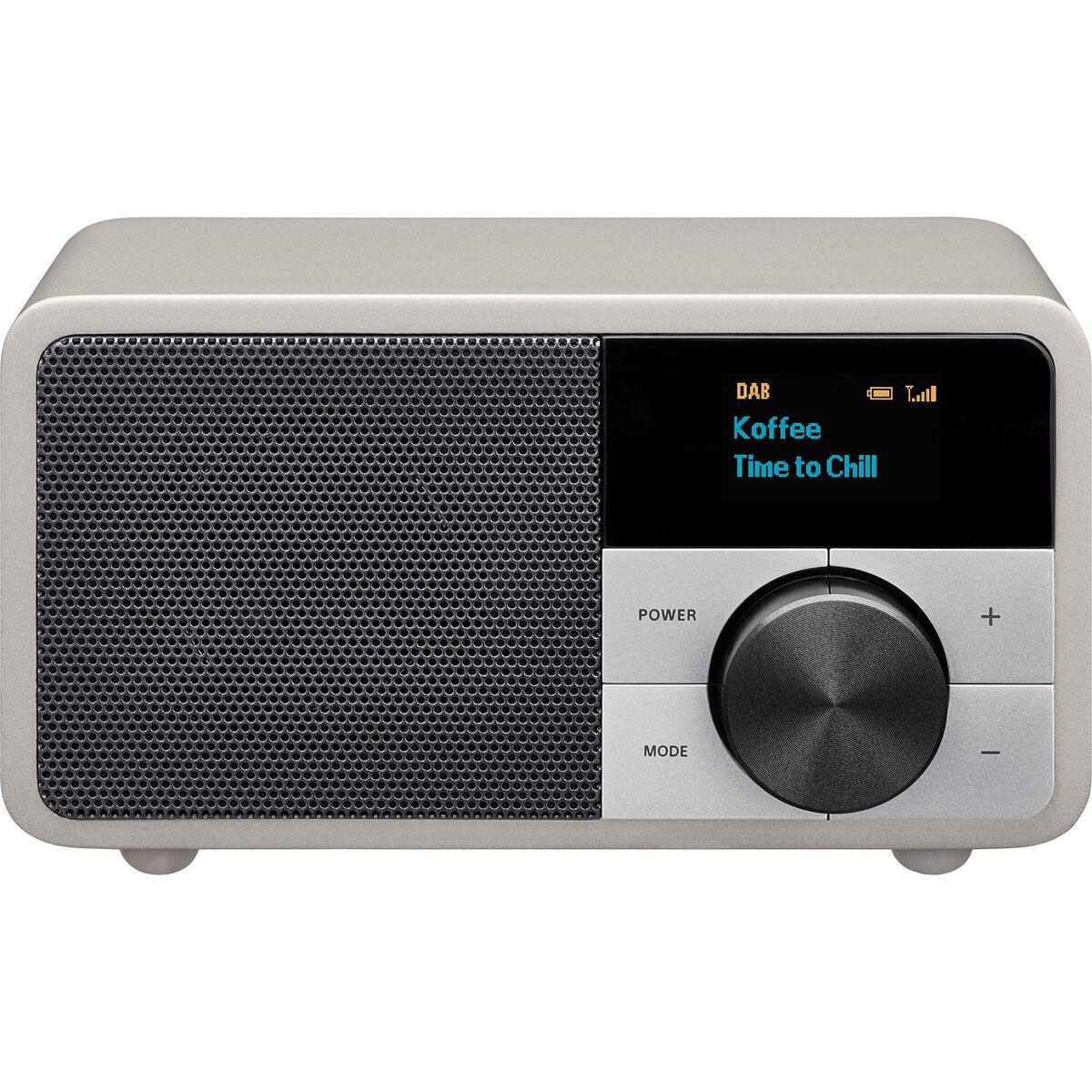 Radio Transistor Sangean DDR7 MINI Plateado FM Retro
