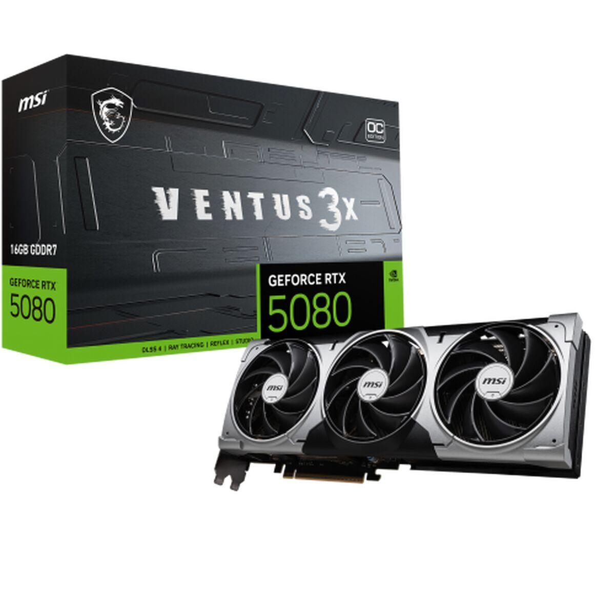 Tarjeta Gráfica MSI RTX 5080 16G VENTUS 3X OC 16 GB GEFORCE RTX 5080 GDDR6X GDDR7