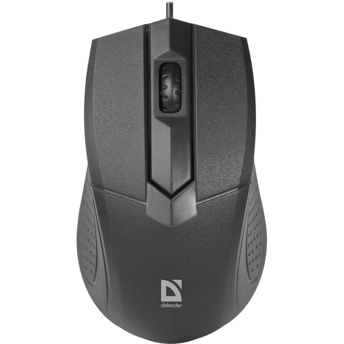 Ratón Óptico Defender Optimum MB-270 Negro 1000 dpi (1000 dpi)