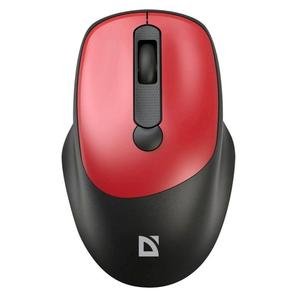 Ratón Inalámbrico Defender FEAM MM-296 RF SILENT Rojo