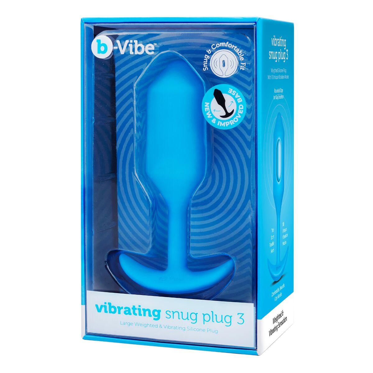 Plug Anal B-Vibe Vibrating Snug 3 Azul