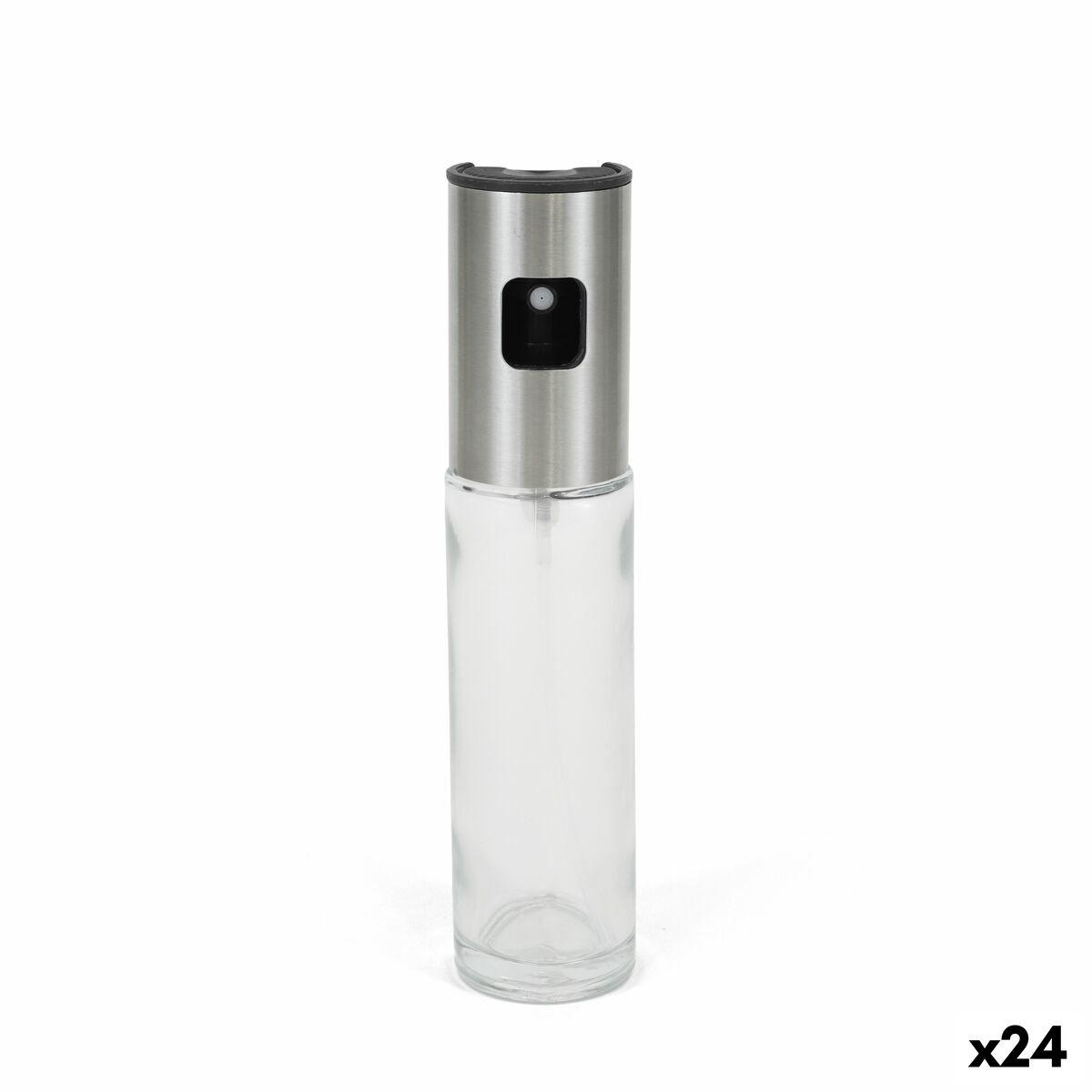 Aceitera La Mediterránea Luxe Transparente Plateado Vidrio 100 ml (24 Unidades)